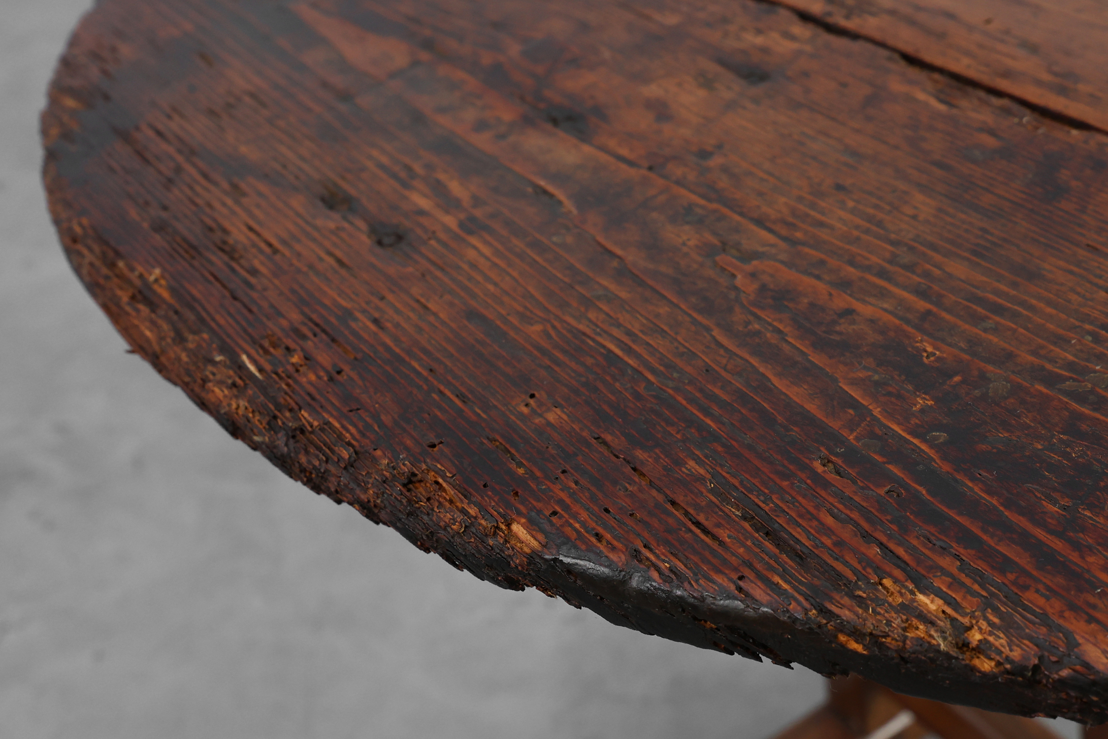 Antique oak Tilt top side table, France ca. 1800thumbnail